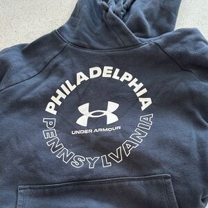 Under Armour Dark Black Hoodie with White Print